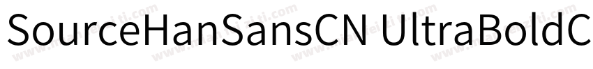SourceHanSansCN UltraBoldCondensed字体转换